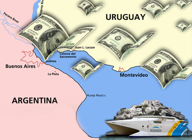 efecto del blanqueo argentino en Uruguay